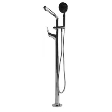 Click here to see Alfi AB2758-PC ALFI 35-inch Freestanding Tub Filler with Hand-Held Shower Head and Mixer, 4.5 GPM Flow Rate, Polished Chrome, Single-Hole Floor-Mount Installation - AB2758-PC