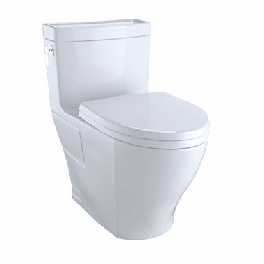 Click here to see Toto MW6263056CEFG#01 TOTO MW6263056CEFG#01 Aimes WASHLET+ One-Piece Toilet w/ S550e - Cotton White, Elongated