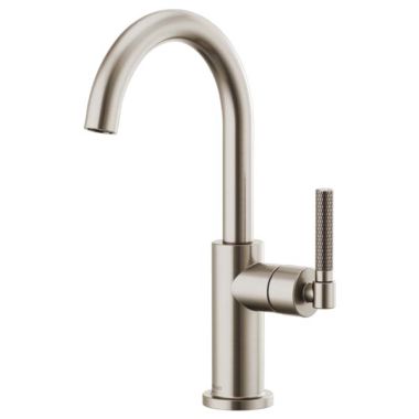 Click here to see Brizo 61043LF-SS Brizo Litze Brilliance Stainless Single-Handle Bar Faucet with Arc Spout and Knurled Handle Kit, 1.8 GPM - 61043LF-SS