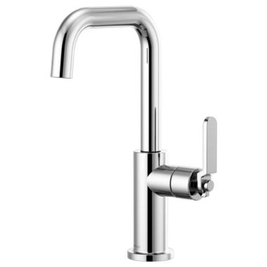 Click here to see Brizo 61054LF-PC Brizo Litze Polished Chrome Bar Faucet with Square Spout and Industrial Handle - 61054LF-PC