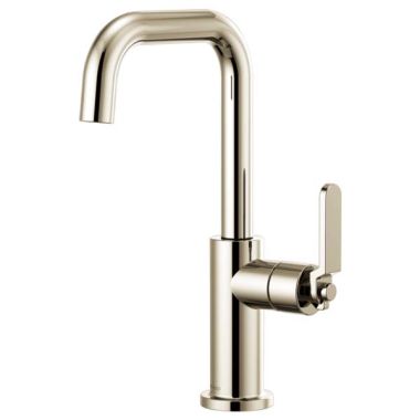 Click here to see Brizo 61054LF-PN Brizo Litze Brilliance Polished Nickel Bar Faucet with Square Spout and Industrial Handle - 61054LF-PN
