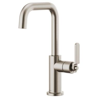 Click here to see Brizo 61054LF-SS Brizo Litze Brilliance Stainless Bar Faucet with Square Spout and Industrial Handle - 61054LF-SS