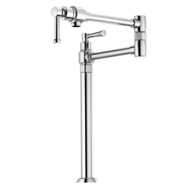 Click here to see Brizo 62725LF-PC Brizo Artesso Polished Chrome Deck-Mounted Pot Filler Faucet with Swivel Spout and Lever Handles, ADA, 4.0 GPM - 62725LF-PC