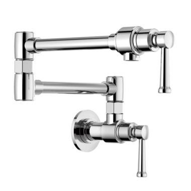 Click here to see Brizo 62825LF-PC Brizo Artesso Polished Chrome Wall Mounted Pot Filler Faucet with Lever Handles, ADA, 1/2in IPS- 62825LF-PC