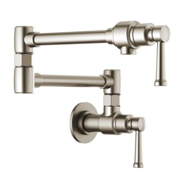 Click here to see Brizo 62825LF-SS Brizo Artesso Brilliance Stainless Wall Mounted Pot Filler Faucet with Lever Handles, ADA, 1/2in IPS - 62825LF-SS
