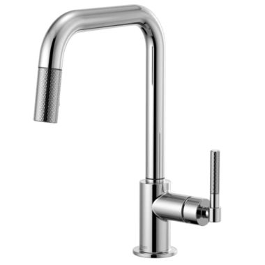 Click here to see Brizo 63053LF-PC Brizo Litze Series Polished Chrome Pull-Down Single-Handle Faucet with Swivel Spout and Knurled Handle, 1.8 GPM - 63053LF-PC