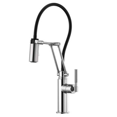 Click here to see Brizo 63243LF-PC Brizo Litze Polished Chrome Articulating Faucet with Knurled Handle - 63243LF-PC