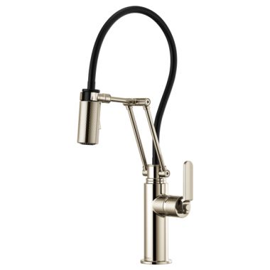 Click here to see Brizo 63244LF-PN Brizo Litze Brilliance Polished Nickel Articulating Faucet with Knurled Handle - 63244LF-PN