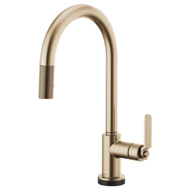 Click here to see Brizo 64044LF-GL Brizo Litze Brilliance Luxe Gold One Handle Pulldown Kitchen Faucet with SmartTouch Technology, MagneDock, 1.8 GPM - 64044LF-GL