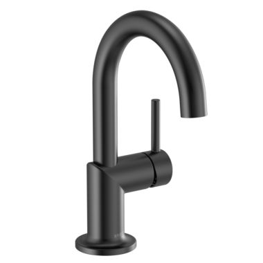 Click here to see Brizo 65175LF-BL Brizo Odin Single-Handle Matte Black Bathroom Faucet, 1.5 GPM, Single-Hole, Ceramic Cartridge, WaterSense, Less Drain - 65175LF-BL