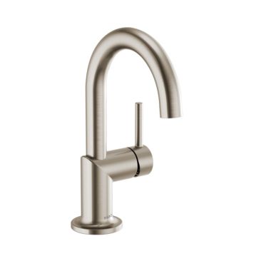 Click here to see Brizo 65175LF-BN Brizo Odin Single-Handle Brilliance Brushed Nickel Bathroom Faucet, 1.5 GPM, Single-Hole, Ceramic Cartridge, WaterSense, Less Drain - 65175LF-BN
