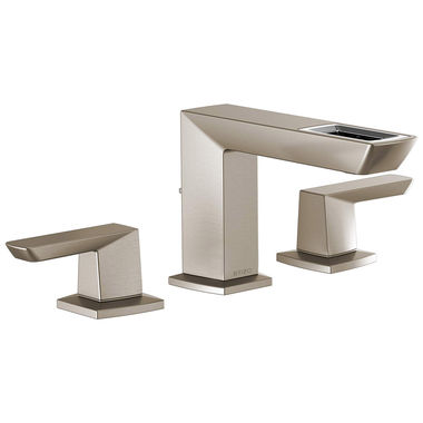 Click here to see Brizo 65386LF-NKPC-ECO Brizo 65386LF-NKPC-ECO Vettis Two-Handle Widespread Bathroom Faucet w/ Open-Flow Spout, 1.2 gpm, Luxe Nickel/Chrome