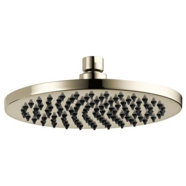 Click here to see Brizo 81375-PN Brizo Essential 8in Single-Function Raincan Shower Head, Linear, Round, 1.75 GPM, WaterSense, Overhead-Mount, Polished Nickel - 81375-PN