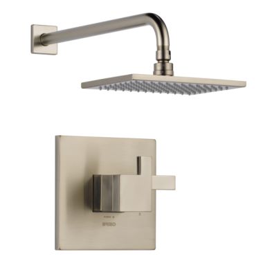 Click here to see Brizo T60280-BN-2.5 Brizo Siderna TempAssure Two-Handle Shower Faucet with Single-Function Rain Showerhead, 2.5 GPM, Lever Handles, Brilliance Brushed Nickel - T60280-BN-2.5
