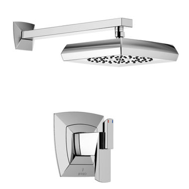 Click here to see Brizo T60288-PC Brizo Vettis TempAssure Thermostatic Two-Handle Shower Faucet with 4-Function H2Okinetic Showerhead, 1.75 GPM, Lever Handles, Polished Chrome - T60288-PC