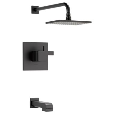 Click here to see Brizo T60480-BL-2.5 Brizo Siderna TempAssure Tub/Shower Faucet with Thermostatic Cartridge, Single-Function Showerhead, 2.5 GPM, Matte Black - T60480-BL-2.5