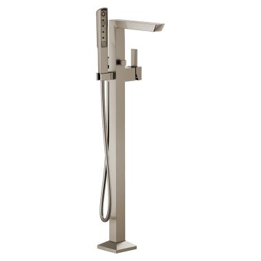 Click here to see Brizo T70188-NK Brizo Vettis Single-Handle Freestanding Tub Filler with H2Okinetic Hand Shower, 1-Hole, Lever Handle, ADA, Brilliance Luxe Nickel - T70188-NK