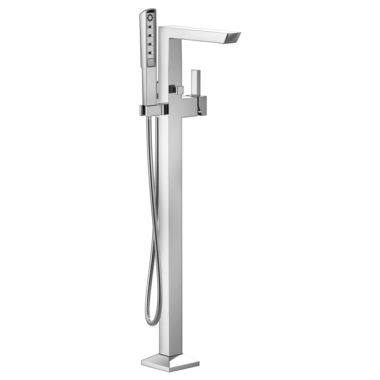 Click here to see Brizo T70188-PC Brizo Vettis Single-Handle Freestanding Tub Filler with H2Okinetic Hand Shower, 1-Hole, Lever Handle, ADA, Polished Chrome - T70188-PC