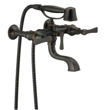 Click here to see Brizo T70360-RB Brizo Rook Two-Handle Multi-Mount Tub Faucet Trim Kit with 1.75 GPM Hand Shower, Lever Handles, ADA, Venetian Bronze - T70360-RB