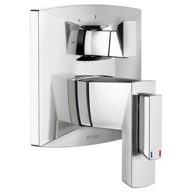 Click here to see Brizo T75588-PC Brizo Vettis TempAssure Thermostatic Valve Trim w/ 3-Function Diverter Trim, Lever Handles, Polished Chrome - T75588-PC