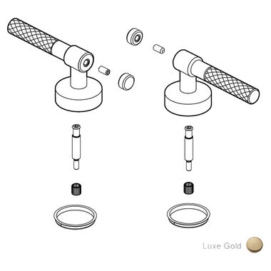 Click here to see Brizo RP91775GL Brizo RP91775GL Litze Knurled Handle Kit, Luxe Gold