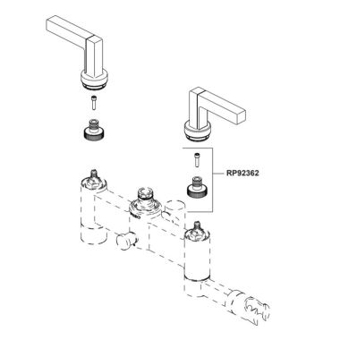 Click here to see Brizo RP92362 BRIZO RP92362 VETTIS HANDLE INSERT AND SCREW