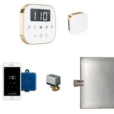 Click here to see Mr. Steam ABUTLER1W-PB Mr Steam AirButler Steam Generator Control Kit  Package in White Polished Brass - ABUTLER1W-PB