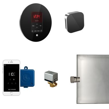 Click here to see Mr. Steam MSBUTLER1RD-BK Mr Steam Butler Steam Generator Control Kit  Package in Round Black - MSBUTLER1RD-BK