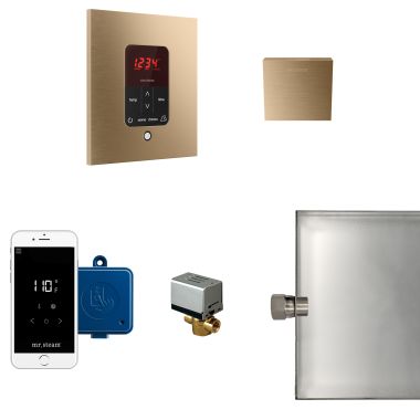 Click here to see Mr. Steam MSBUTLER1SQ-BB Mr Steam Butler Steam Generator Control Kit  Package in Square Brushed Bronze - MSBUTLER1SQ-BB