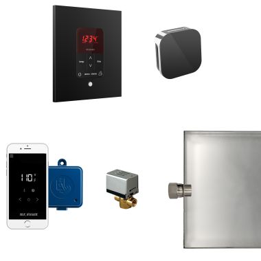 Click here to see Mr. Steam MSBUTLER1SQ-BK Mr Steam Butler Steam Generator Control Kit  Package in Square Black - MSBUTLER1SQ-BK