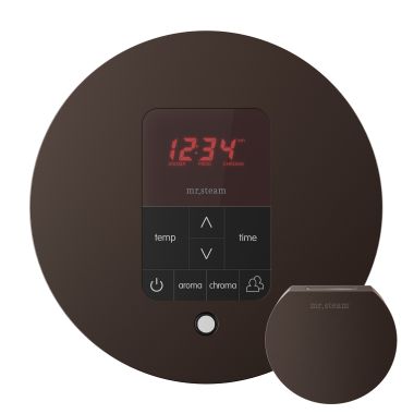 Click here to see Mr. Steam MSITPLUSRD-ORB Mr Steam iTempoPlus Round Steam Shower Control in Oil Rubbed Bronze  - MSITPLUSRD-ORB