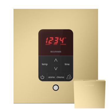 Click here to see Mr. Steam MSITPLUSSQ-SB Mr Steam iTempoPlus Square Steam Shower Control in Satin Brass - MSITPLUSSQ-SB