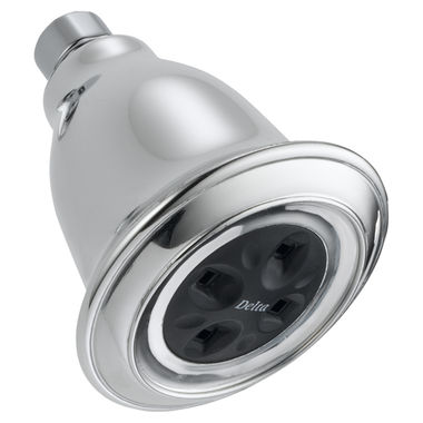 Click here to see Delta RP54752 Delta Universal Showering Single-Setting Raincan Shower Head with H2Okinetic Technology, WaterSense-Certified, 1.5 GPM, Chrome - RP54752