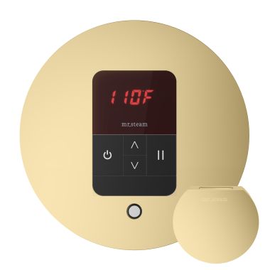 Click here to see Mr. Steam MSITEMPORD-SB Mr Steam iTempo Round Steam Shower Control in Satin Brass - MSITEMPORD-SB