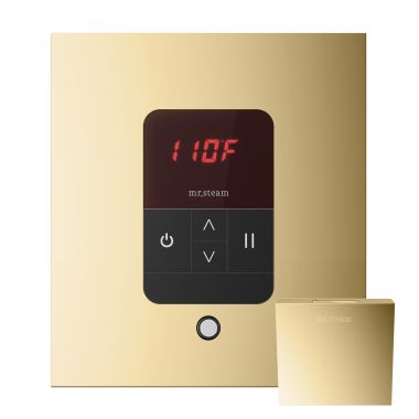 Click here to see Mr. Steam MSITEMPOSQ-PB Mr Steam iTempo Square Steam Shower Control in Polished Brass - MSITEMPOSQ-PB