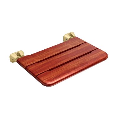 Click here to see Mr. Steam MSWSEAT-SB Mr Steam Wall-Mounted Folding Shower Seat in Brushed Nickel - MSWSEAT-SB