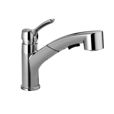 Click here to see Delta 4140-TP-DST Delta Collins Single-Handle Pull-Out Kitchen Faucet, Tract Pack Model, Chrome - 4140-TP-DST