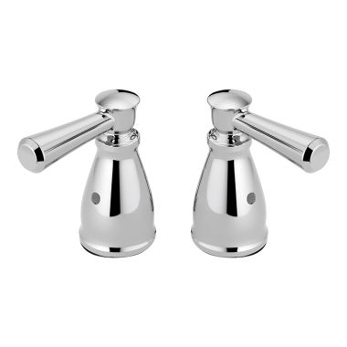 Click here to see Delta H293 Delta Linden 3-1/4in Chrome Replacement Metal Lever Handle for Two-Handle Bathroom Faucet, ADA-Compliant - H293