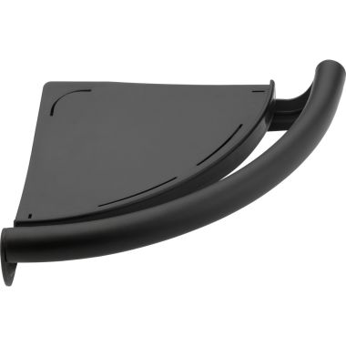 Click here to see Delta 41516-BL Delta Decor Assist Contemporary Wall Mounted Corner Shelf with Assist Bar, Matte Black - 41516-BL