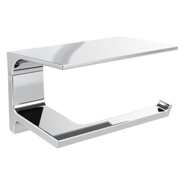 Click here to see Delta 79956 Delta Pivotal Toilet Paper Holder with Shelf, Chrome - 79956