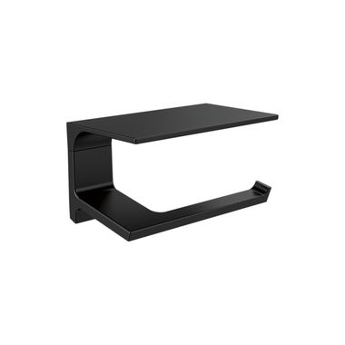 Click here to see Delta 79956-BL Delta Pivotal Toilet Paper Holder with Shelf, Matte Black - 79956-BL