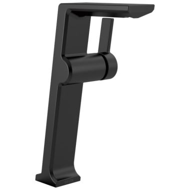 Click here to see Delta 799-BL-DST Delta Pivotal Matte Black Vessel Lavatory Faucet, Less Drain, 1.2 GPM, Single-Handle, DIAMOND Seal, Lever Handle - 799-BL-DST