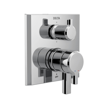 Click here to see Delta T27999 Delta Pivotal Monitor 17 Series Valve Trim w/ 6-Function Diverter, Chrome - T27999