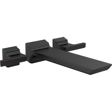 Click here to see Delta T5799-BLWL Delta Pivotal Single-Handle Wall-Mount Tub Faucet Trim, Lever Handles, ADA-Compliant, Matte Black - T5799-BLWL