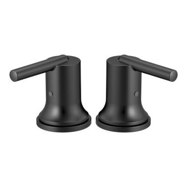 Click here to see Delta H659BL Delta Trinsic Matte Black Metal Lever Handle Set for T2758-BL Roman Tub Faucet Trim - H659BL