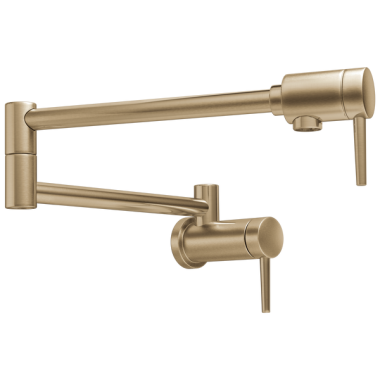 Click here to see Delta 1165LF-CZ Delta Contemporary Wall-Mount Pot Filler Faucet In Champagne Bronze - 1165LF-CZ