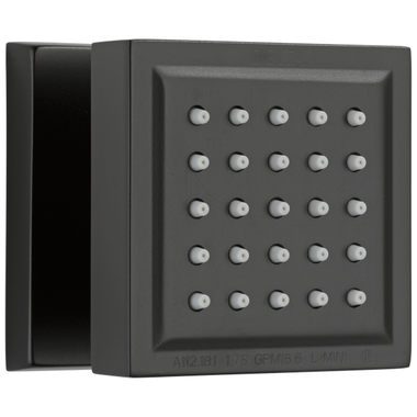 Click here to see Delta 50150-BL Delta Surface Mount Square Body Spray, Matte Black - 50150-BL