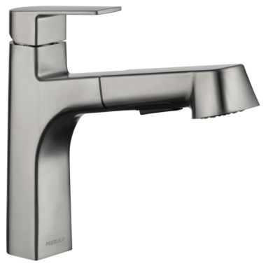 Click here to see Peerless P6919LF-SS Peerless Xander Stainless Two-Function Pull-Out Kitchen Faucet with Rotating Spout, 1.5 GPM - P6919LF-SS