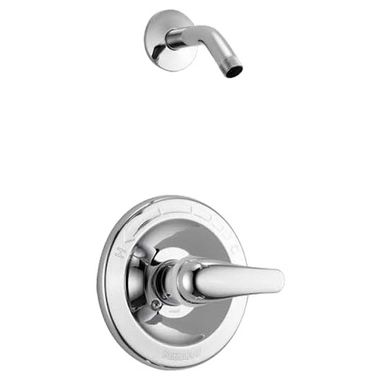 Click here to see Peerless PTT188743-LHD Peerless Core Single-Setting Shower Faucet with Metal Lever Handle, Less Showerhead, Trim Only, 1.5 GPM, Polished Chrome - PTT188743-LHD
