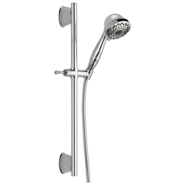 Click here to see Delta 51589 Delta 7-Setting Hand Shower with Slide Bar, Touch-Clean, WaterSense, 1.75 GPM, Chrome - 51589